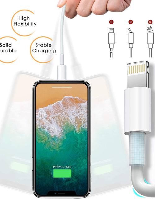 Load image into Gallery viewer, 4Pack [Apple Mfi Certified] Lightning Cable 3Ft, Apple Lightning to USB Cable 3 Foot, Iphone Charger Cord Fast Charging Cable Compatible Apple Iphone 13/12/11 Pro Max Xs X XR 8 7 Ipad and More (White
