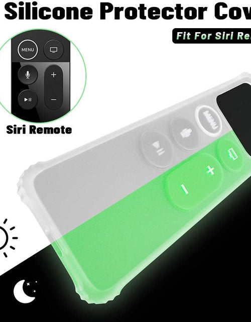 Load image into Gallery viewer, Protective Case Compatible for Apple TV 4K/4Th/Hd Siri Remote (1St Generation) - Lightweight [Anti Slip] Shock Proof Silicone Cover for Apple TV Siri Remote Controller (Green Glow in the Dark)
