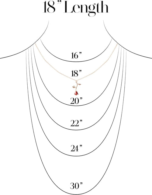 Load image into Gallery viewer, Necklaces for Women, Gold Necklace for Women Rose Necklace with Pendant, Aesthetic Necklace, Preppy Jewelry, Trendy Jewelry, Cute Necklaces for Teen Girls and All Women Necklace
