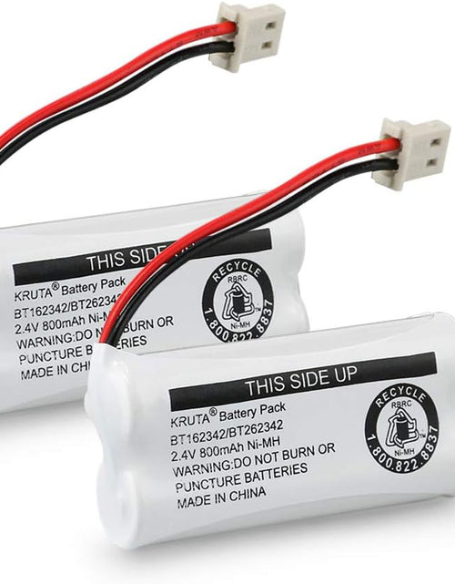Load image into Gallery viewer, BT162342 BT262342 Cordless Phone Batteries Compatible with BT183342 BT283342 BT166342 BT266342 Vtech CS6114 CS6419 CS6719 At&amp;T EL52300 CL80111 Handset Telephone (Pack of 2)
