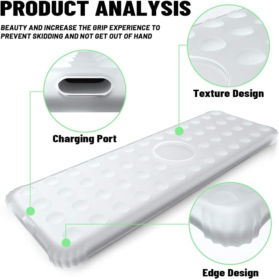 Protective Case Compatible for Apple TV 4K/4Th/Hd Siri Remote (1St Generation) - Lightweight [Anti Slip] Shock Proof Silicone Cover for Apple TV Siri Remote Controller (Green Glow in the Dark)