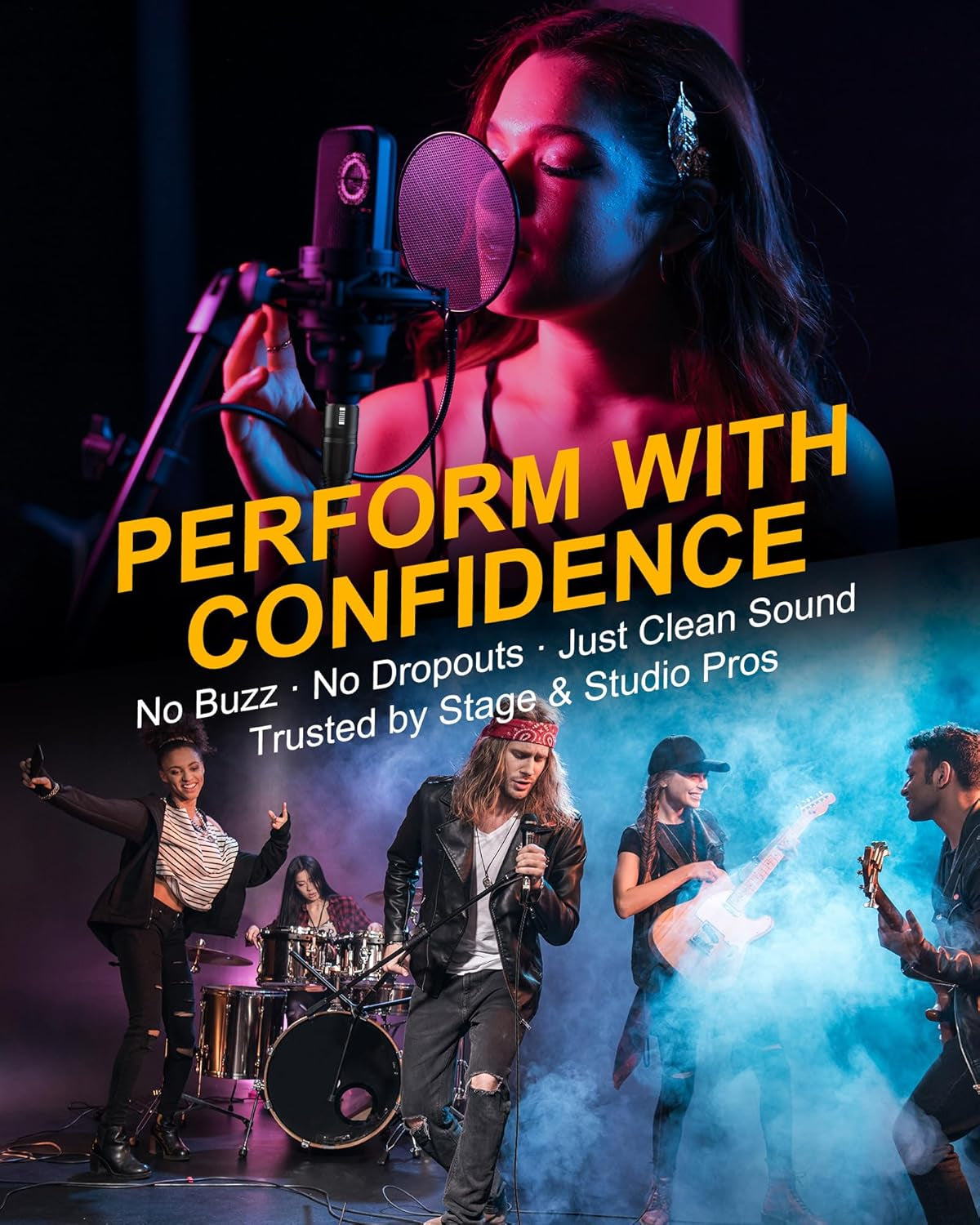 XLR Cable,  3Ft 2 Pack Microphone Cable, XLR Male to Female Balanced Microphone Cord 3 Pin, 3 Foot Short Mic Cord