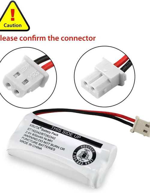 Load image into Gallery viewer, BT162342 BT262342 Cordless Phone Batteries Compatible with BT183342 BT283342 BT166342 BT266342 Vtech CS6114 CS6419 CS6719 At&amp;T EL52300 CL80111 Handset Telephone (Pack of 2)
