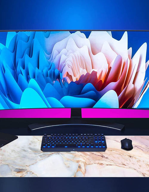 Load image into Gallery viewer, Large Gaming XXL Mouse Pad, Oversized Extended Mouse Mat Pink Marble Desk Pad Keyboard Pad (31.5"X11.8"X0.12") Non-Slip Rubber Stitched Edges(Marble)
