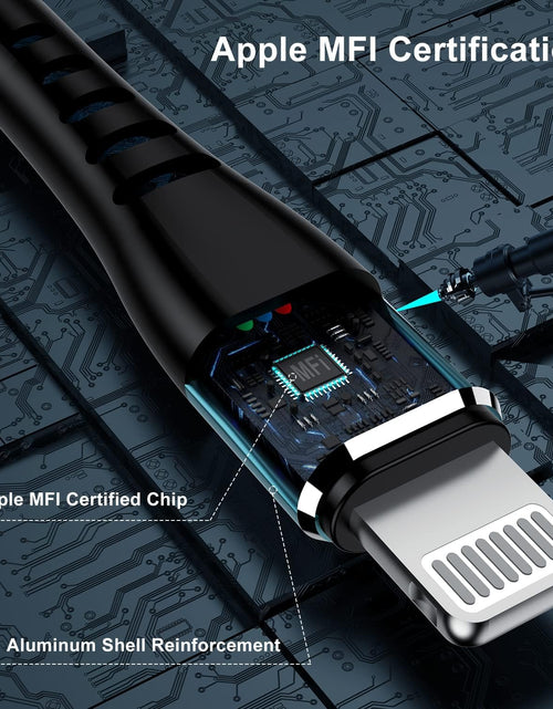 Load image into Gallery viewer, Apple MFI Certified 3 Pack Iphone Charger 3Ft,  Long Lightning Cable Strong Nylon Braided Charging Cable 3 Foot, Fast Iphone USB Cord for Apple Iphone11/ X/Xs/Xr/8/7/6/5S/Se/Ipad Mini Air（Blue）
