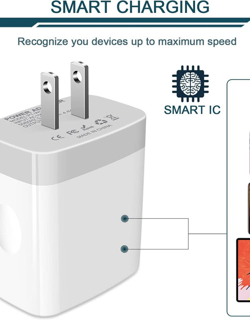 Load image into Gallery viewer, USB Charger Adapter, 2-Pack  4.8A 4-Muti Port Phone Wall Plug Fast Charging Block Box for Iphone 15 14 13 12 Pro Max 11 SE 10 XR XS X 8 7, Samsung Galaxy, Moto, LG, Pixel, Power Cube Base Brick

