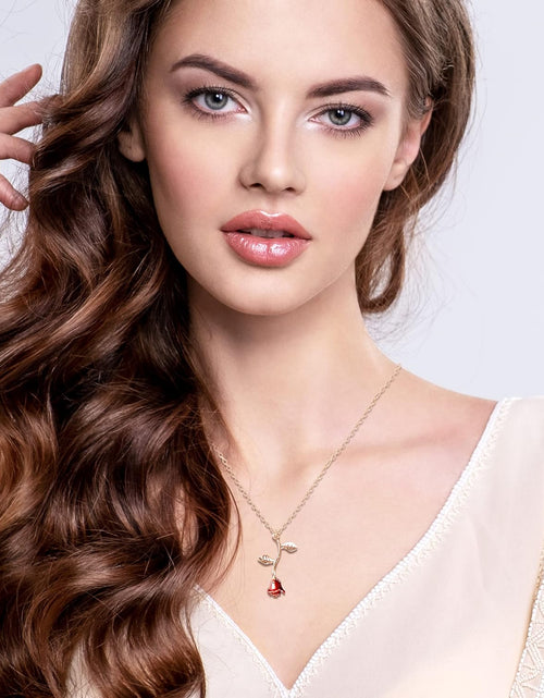 Load image into Gallery viewer, Necklaces for Women, Gold Necklace for Women Rose Necklace with Pendant, Aesthetic Necklace, Preppy Jewelry, Trendy Jewelry, Cute Necklaces for Teen Girls and All Women Necklace

