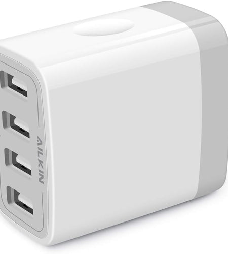 USB Charger Adapter, 2-Pack  4.8A 4-Muti Port Phone Wall Plug Fast Charging Block Box for Iphone 15 14 13 12 Pro Max 11 SE 10 XR XS X 8 7, Samsung Galaxy, Moto, LG, Pixel, Power Cube Base Brick