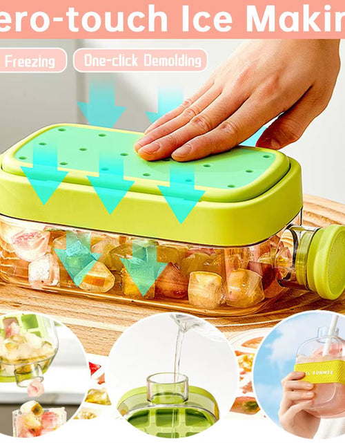 Load image into Gallery viewer, ChillSip Bottle Set – Stylish Water Bottle with Straw &amp; Zero-Contact Ice Cube Tray
