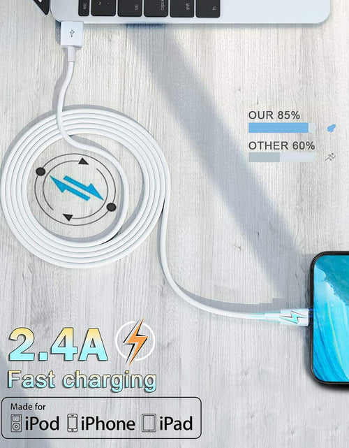 Load image into Gallery viewer, 4Pack [Apple Mfi Certified] Lightning Cable 3Ft, Apple Lightning to USB Cable 3 Foot, Iphone Charger Cord Fast Charging Cable Compatible Apple Iphone 13/12/11 Pro Max Xs X XR 8 7 Ipad and More (White
