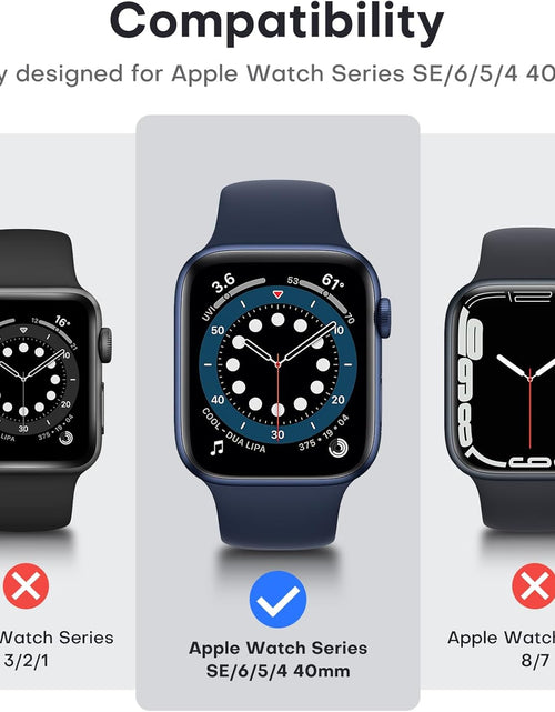 Load image into Gallery viewer, 2 Pack Hard Case Compatible for Apple Watch SE Series 6 5 4 40Mm Built in 9H Tempered Glass Screen Protector Slim Bumper Touch Sensitive Full Protective Cover Compatible for Iwatch 40Mm - Blue
