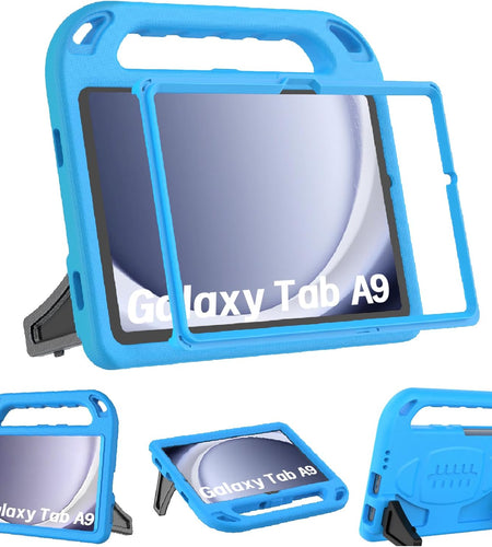 Kids Case for Samsung Galaxy Tab A7 Lite 8.7 Inch 2021(Sm-T220/T225),Tab A7 Lite Case with Built-In Screen Protector, Shockproof Handle Stand Kids Case for Samsung Galaxy Tab A7 Lite 2021 - Blue