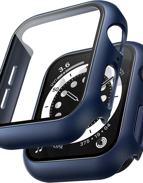 Load image into Gallery viewer, 2 Pack Hard Case Compatible for Apple Watch SE Series 6 5 4 40Mm Built in 9H Tempered Glass Screen Protector Slim Bumper Touch Sensitive Full Protective Cover Compatible for Iwatch 40Mm - Blue

