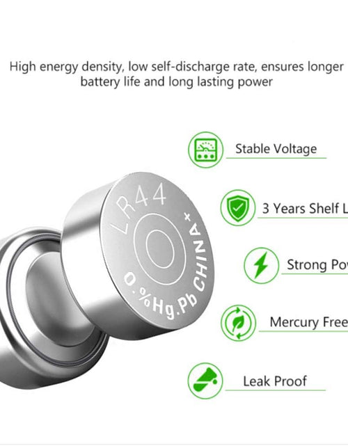 Load image into Gallery viewer, 30 Count - LR44 AG13 357 SR44 A76 303 Battery 1.5V Button Coin Cell Batteries
