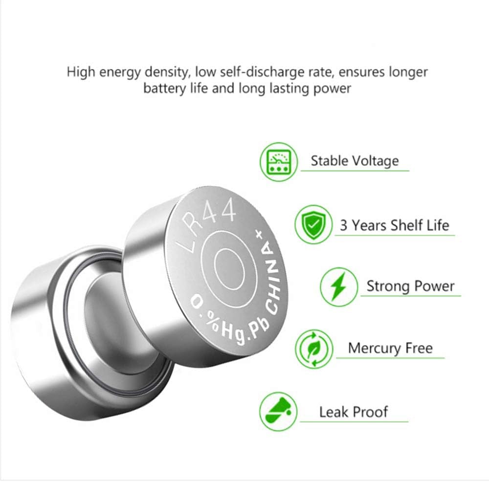 30 Count - LR44 AG13 357 SR44 A76 303 Battery 1.5V Button Coin Cell Batteries