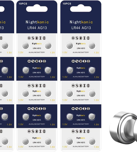 30 Count - LR44 AG13 357 SR44 A76 303 Battery 1.5V Button Coin Cell Batteries