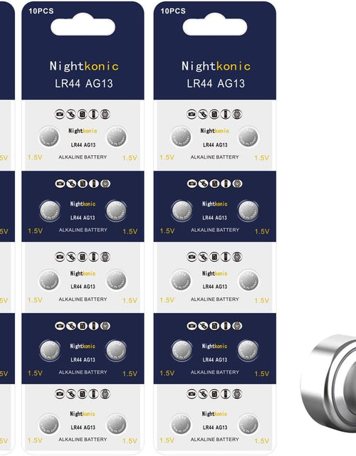 Load image into Gallery viewer, 30 Count - LR44 AG13 357 SR44 A76 303 Battery 1.5V Button Coin Cell Batteries
