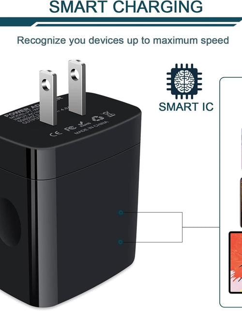Load image into Gallery viewer, Wall Charger, USB Charger Adapter,  4.8A 4Multi Port Fast Charging Station Power Base Block Plug Cube Brick for Iphone 15 14 SE 13 12 11Pro Max/Xr/Xs/8Plus, Samsung A14/A13/S23/S22 Kindle Plug
