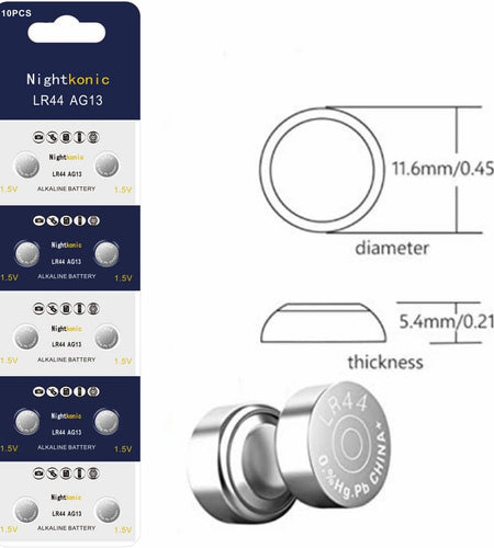30 Count - LR44 AG13 357 SR44 A76 303 Battery 1.5V Button Coin Cell Batteries
