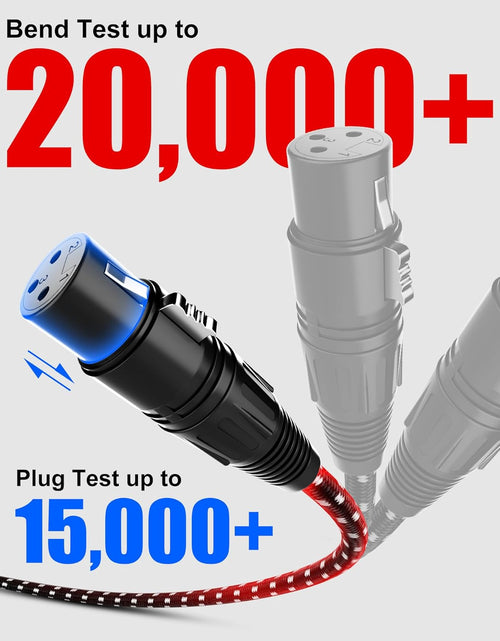 Load image into Gallery viewer, XLR Cable,  3Ft 2 Pack Microphone Cable, XLR Male to Female Balanced Microphone Cord 3 Pin, 3 Foot Short Mic Cord
