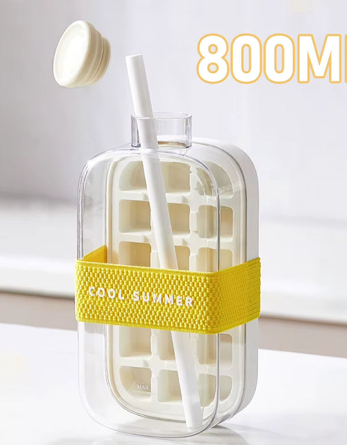 Load image into Gallery viewer, ChillSip Bottle Set – Stylish Water Bottle with Straw &amp; Zero-Contact Ice Cube Tray
