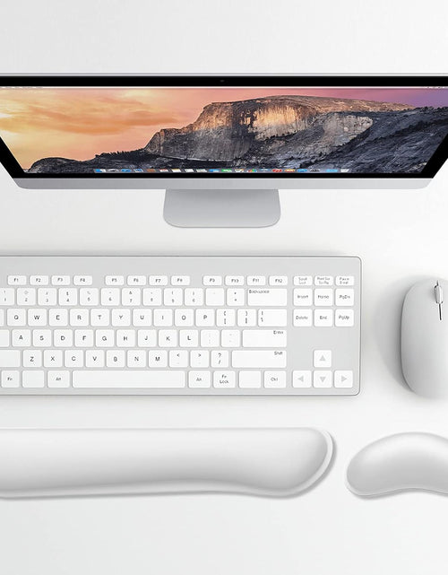 Load image into Gallery viewer, Enlarge Keyboard Wrist Rest Pad,Memory Foam Set Wrist Cushion Support for Easy Typing &amp; Pain Relief,Mouse Wrist Pad,Anti-Slip Wrist Support for Gaming,Computer, Laptop, Office,Ivory White
