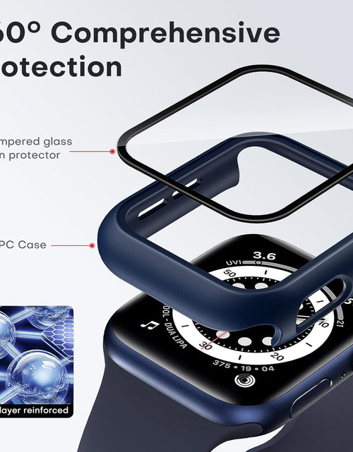 Load image into Gallery viewer, 2 Pack Hard Case Compatible for Apple Watch SE Series 6 5 4 40Mm Built in 9H Tempered Glass Screen Protector Slim Bumper Touch Sensitive Full Protective Cover Compatible for Iwatch 40Mm - Blue
