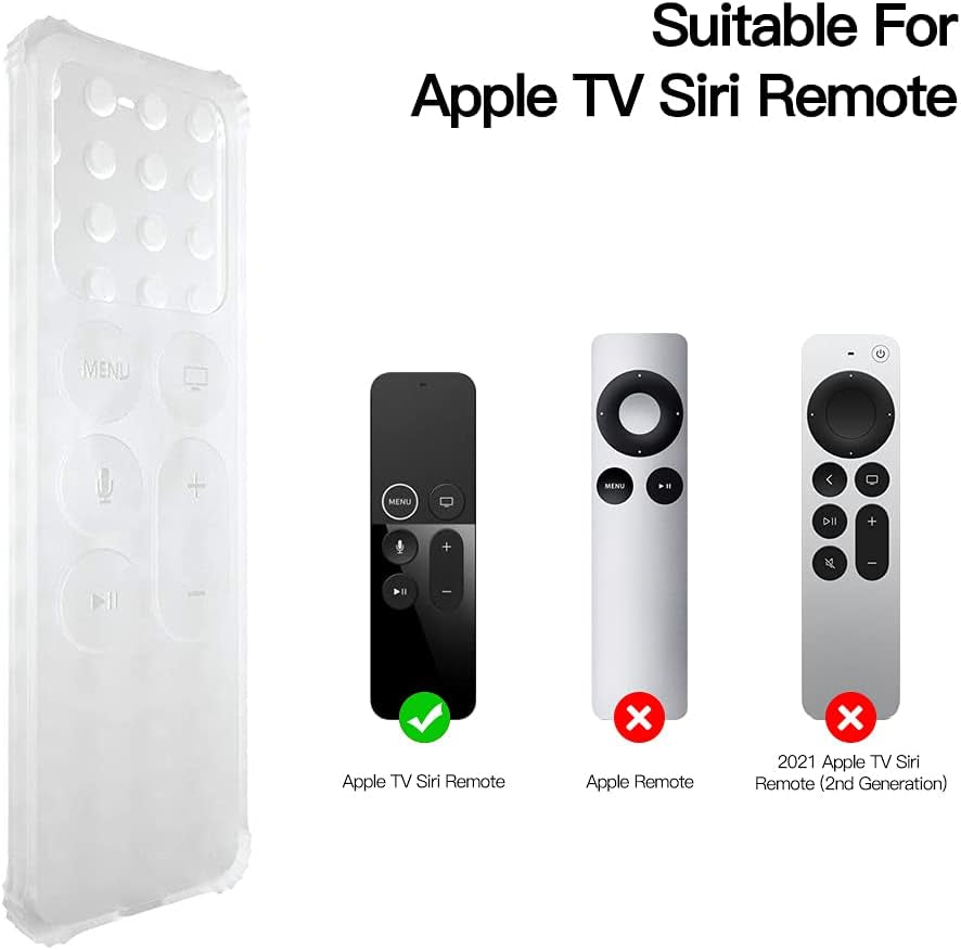 Protective Case Compatible for Apple TV 4K/4Th/Hd Siri Remote (1St Generation) - Lightweight [Anti Slip] Shock Proof Silicone Cover for Apple TV Siri Remote Controller (Green Glow in the Dark)