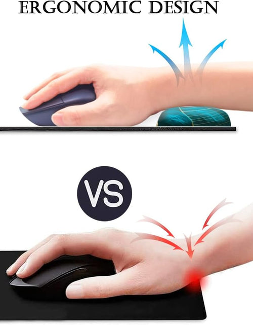 Load image into Gallery viewer, Ergonomic Mouse Pad with Wrist Support Gel Mouse Pad with Wrist Rest, Comfortable Computer Mouse Pad for Laptop, Pain Relief Mousepad with Non-Slip Rubber Base,Green Leaves
