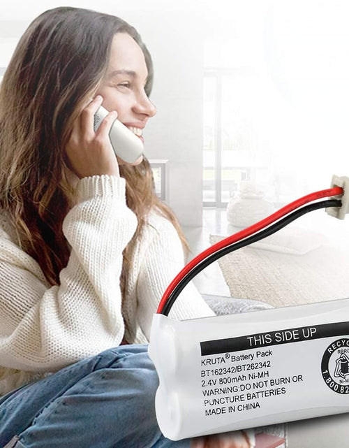 Load image into Gallery viewer, BT162342 BT262342 Cordless Phone Batteries Compatible with BT183342 BT283342 BT166342 BT266342 Vtech CS6114 CS6419 CS6719 At&amp;T EL52300 CL80111 Handset Telephone (Pack of 2)
