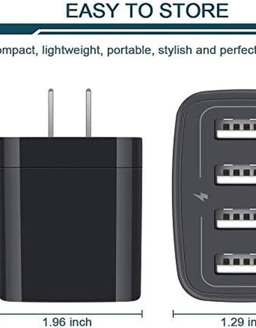 Load image into Gallery viewer, Wall Charger, USB Charger Adapter,  4.8A 4Multi Port Fast Charging Station Power Base Block Plug Cube Brick for Iphone 15 14 SE 13 12 11Pro Max/Xr/Xs/8Plus, Samsung A14/A13/S23/S22 Kindle Plug
