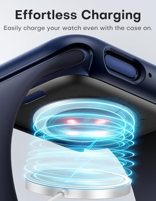 Load image into Gallery viewer, 2 Pack Hard Case Compatible for Apple Watch SE Series 6 5 4 40Mm Built in 9H Tempered Glass Screen Protector Slim Bumper Touch Sensitive Full Protective Cover Compatible for Iwatch 40Mm - Blue
