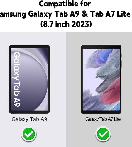 Kids Case for Samsung Galaxy Tab A7 Lite 8.7 Inch 2021(Sm-T220/T225),Tab A7 Lite Case with Built-In Screen Protector, Shockproof Handle Stand Kids Case for Samsung Galaxy Tab A7 Lite 2021 - Blue