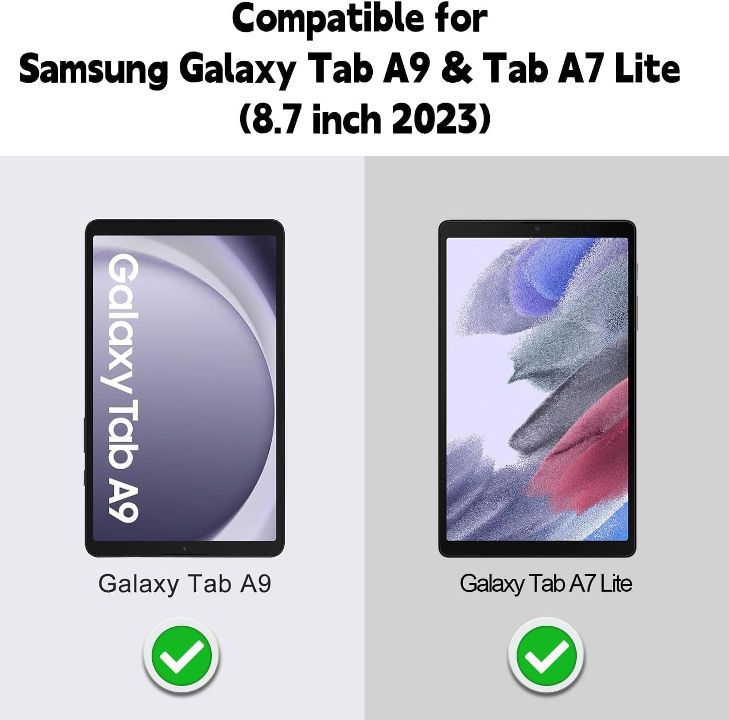 Kids Case for Samsung Galaxy Tab A7 Lite 8.7 Inch 2021(Sm-T220/T225),Tab A7 Lite Case with Built-In Screen Protector, Shockproof Handle Stand Kids Case for Samsung Galaxy Tab A7 Lite 2021 - Blue