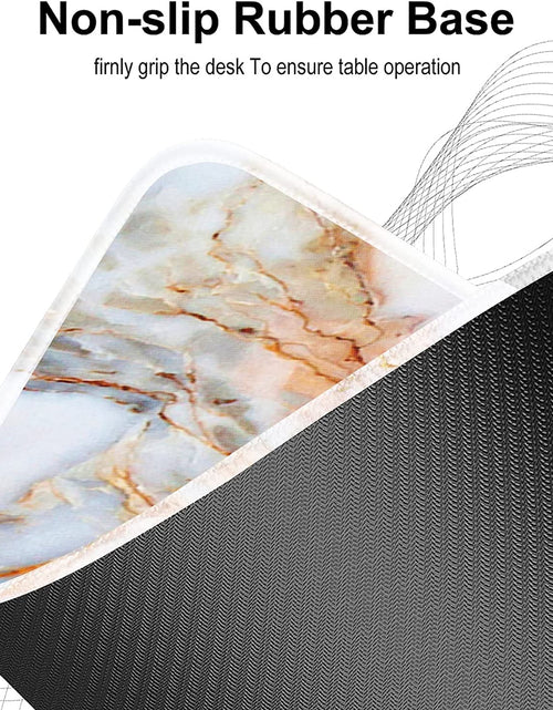 Load image into Gallery viewer, Large Gaming XXL Mouse Pad, Oversized Extended Mouse Mat Pink Marble Desk Pad Keyboard Pad (31.5"X11.8"X0.12") Non-Slip Rubber Stitched Edges(Marble)
