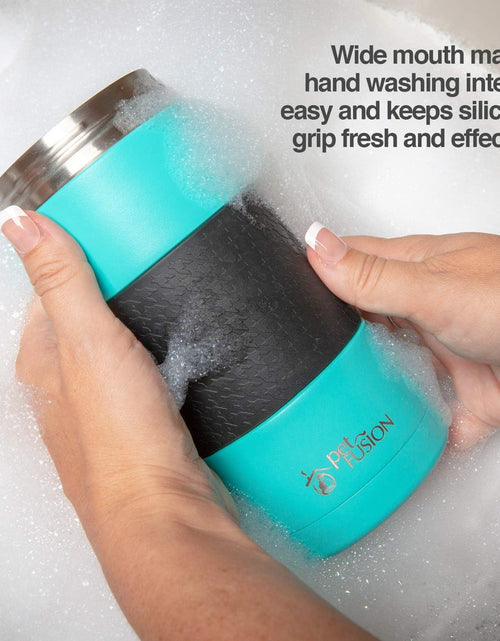 Load image into Gallery viewer, Portable Dog Water Bottle &amp; Dog Water Bottle Dispenser (New - Large 22Oz Water &amp; Food Dispenser) Insulated 2 Wall Stainless Steel - Optimal Cool Water Temp - Perfect Dog Travel Water Bottle
