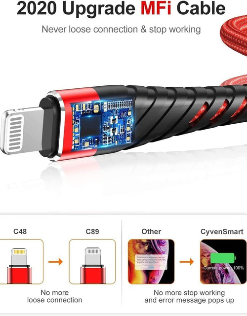 Load image into Gallery viewer, (2 Pack) Long Iphone Charger 10Ft for [Mfi Certified], 10 Foot Lightning Cable Fast Charging Cord 10 Feet for Iphone 13/12/12 Pro/11/11 Pro/11 Pro Max/Xs/Xs Max/Xr/X/8/8 Plus/7/7 Plus/6 Plus
